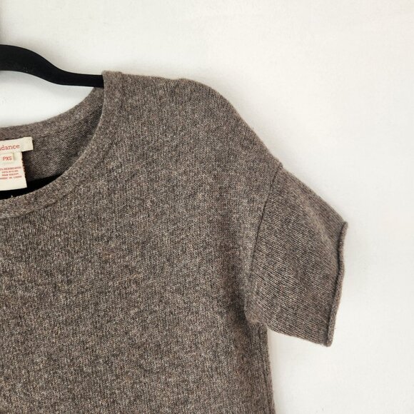 Sundance Merino Wool Sweater Dress Shift Style Brown Grey Women's PXS - Picture 4 of 7